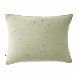 EMINZA Taie d'oreiller rectangulaire gaze de coton (50 x 70 cm) Gaïa Chic Vert tilleul New