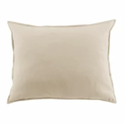 EMINZA Taie d'oreiller rectangulaire flanelle de coton (50 x 80 cm) Nina Beige Clearance