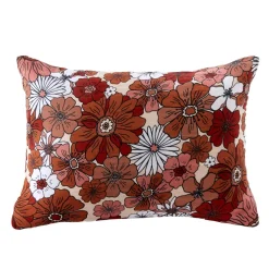 EMINZA Taie d'oreiller rectangulaire gaze de coton (50 x 70 cm) Gaïa Azalée Terracotta Clearance