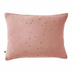 EMINZA Taie d'oreiller rectangulaire gaze de coton (50 x 70 cm) Gaïa Chic Rose Pêche Discount