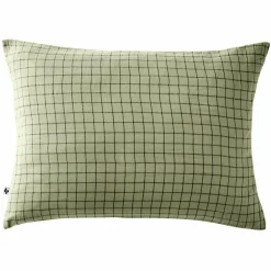 EMINZA Taie d'oreiller rectangulaire gaze de coton (50 x 70 cm) Gaïa Mix Vert tilleul Best