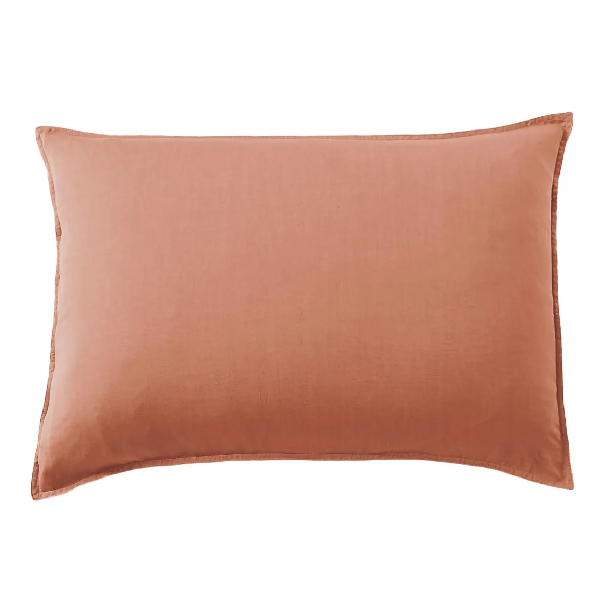 EMINZA Taie d'oreiller rectangulaire lyocell Tencel™ lavé (50 x 70 cm) Olivia Terracotta Online