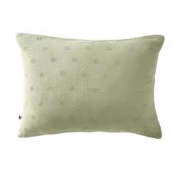 EMINZA Taie d'oreiller rectangulaire gaze de coton (50 x 70 cm) Gaïa Boho Vert tilleul Online