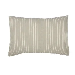 EMINZA Taie d'oreiller rectangulaire réversible coton texturé et percale (50 x 70 cm) Alice Ecru New