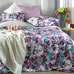 STOF Taie d'oreiller rectangulaire percale de coton (50 x 70 cm) Pervenche parme Violet Sale