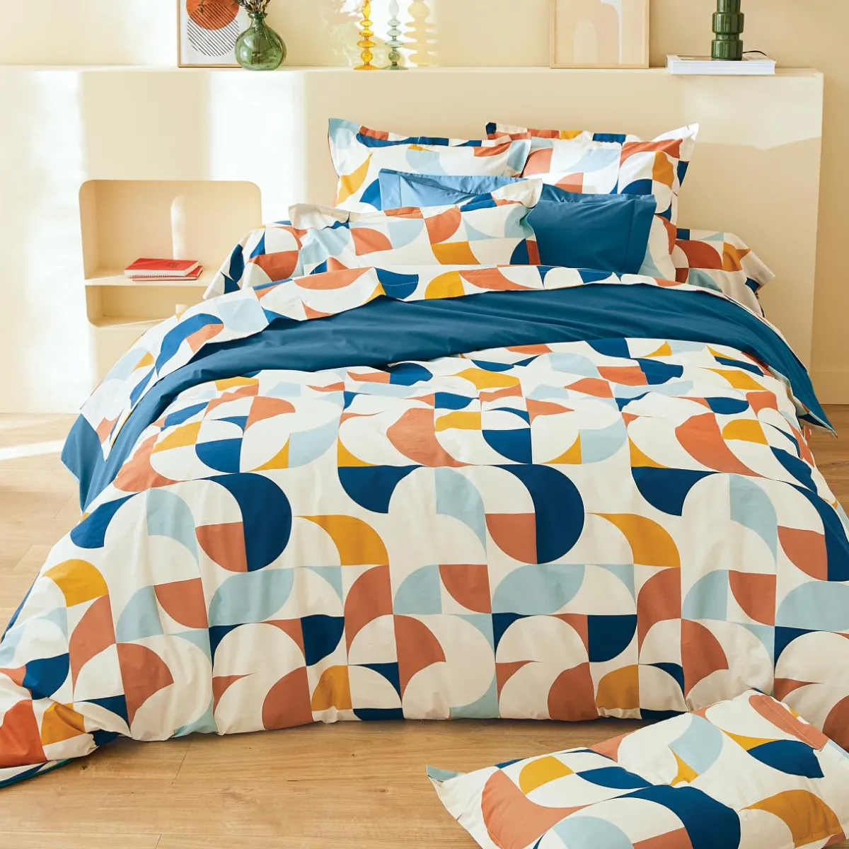TRADILINGE Taie d'oreiller rectangulaire percale de coton (50 x 70 cm) Modulo Multicolore Online