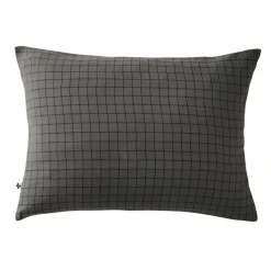 EMINZA Taie d'oreiller rectangulaire gaze de coton (50 x 70 cm) Gaïa Mix Gris granit Gris foncé Clearance
