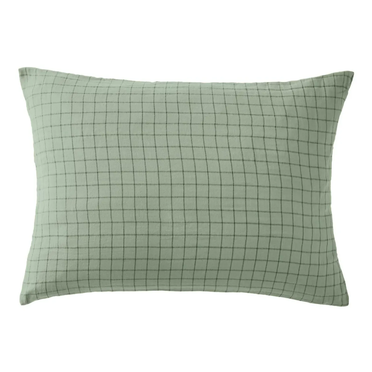 EMINZA Taie d'oreiller rectangulaire gaze de coton (50 x 70 cm) Gaïa Mix Vert Eucalyptus Clearance