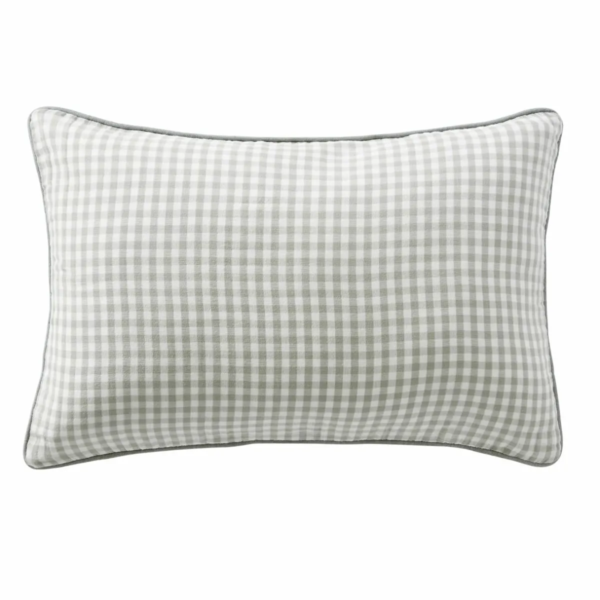 EMINZA Taie d'oreiller rectangulaire gaze de coton (50 x 80 cm) Gaïa Vichy Vert eucalyptus Vichy eucalyptus Outlet