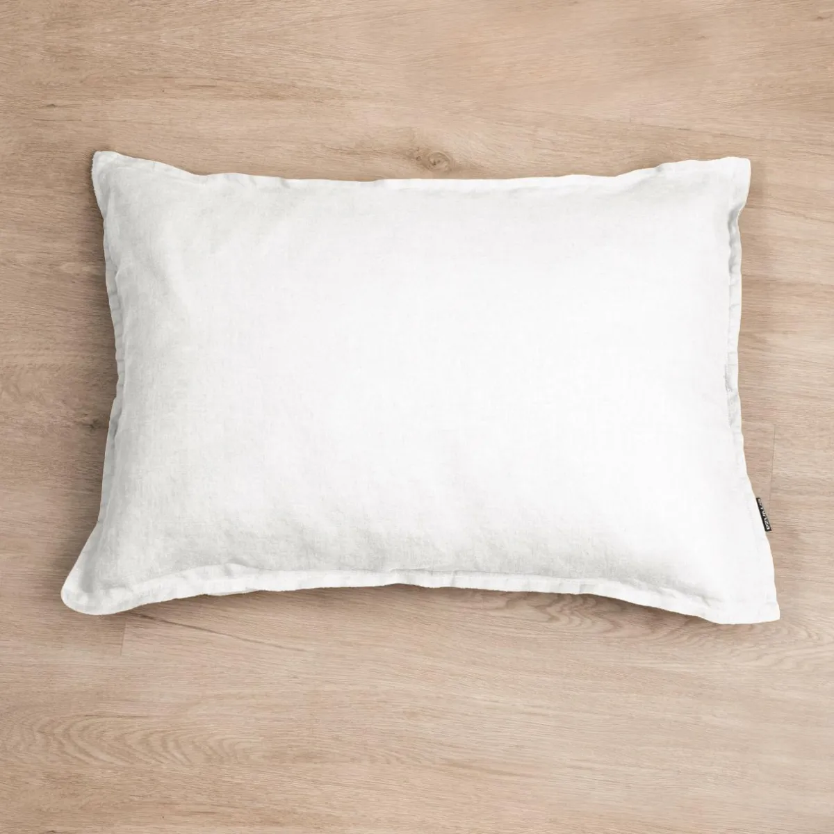 EMINZA Taie d'oreiller rectangulaire lin lavé (50 x 70 cm) Louise he Blanc Clearance
