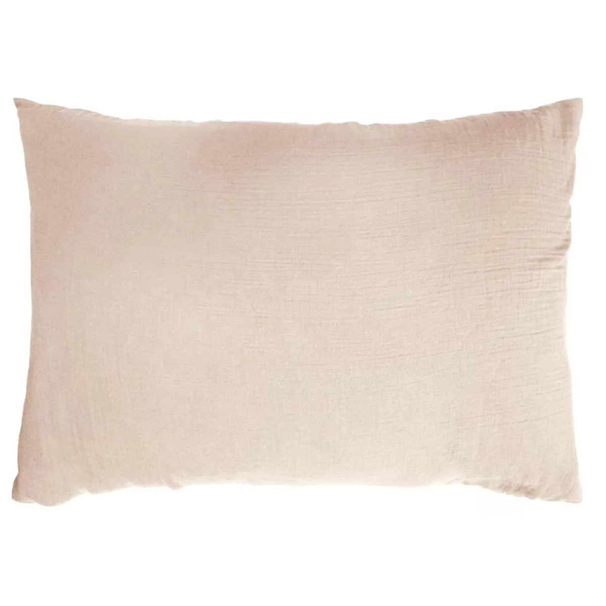EMINZA Taie d'oreiller rectangulaire gaze de coton (50 x 80 cm) Gaïa Rose poudré Clearance