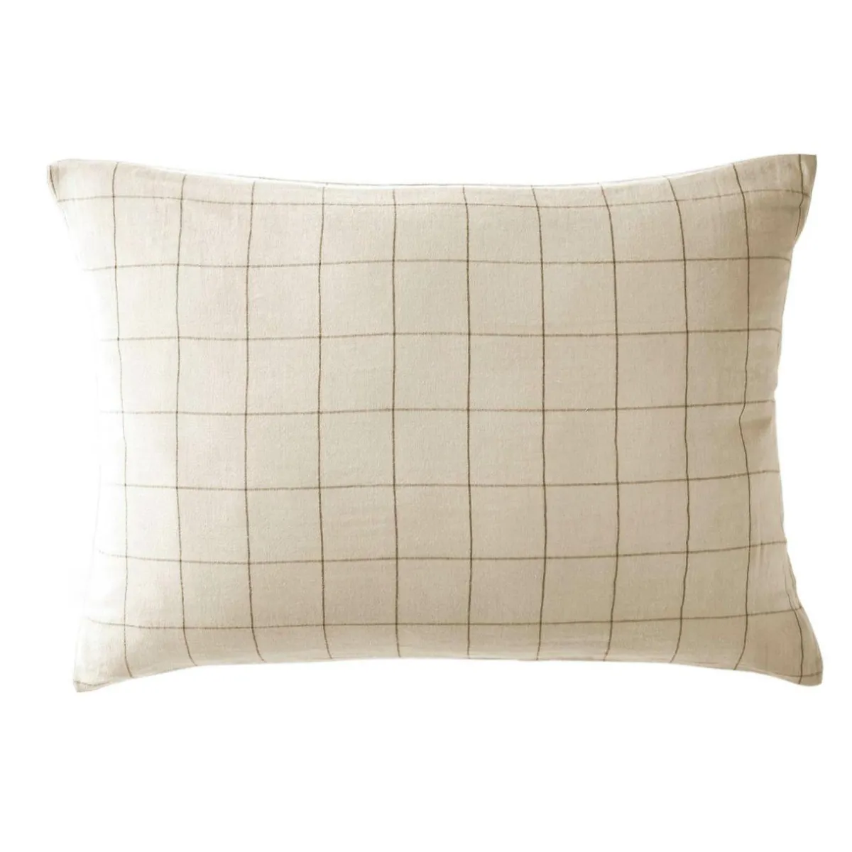 EMINZA Taie d'oreiller rectangulaire gaze de coton (50 x 70 cm) Gaïa Match pampa Beige Clearance