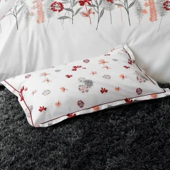 TRADI LINGE Taie d'oreiller rectangulaire percale de coton (50 x 70 cm) Petite folie Rouge Clearance