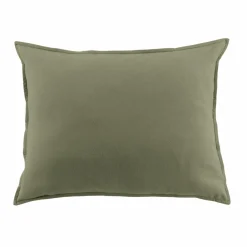 EMINZA Taie d'oreiller rectangulaire flanelle de coton (50 x 80 cm) Nina Vert romarin New
