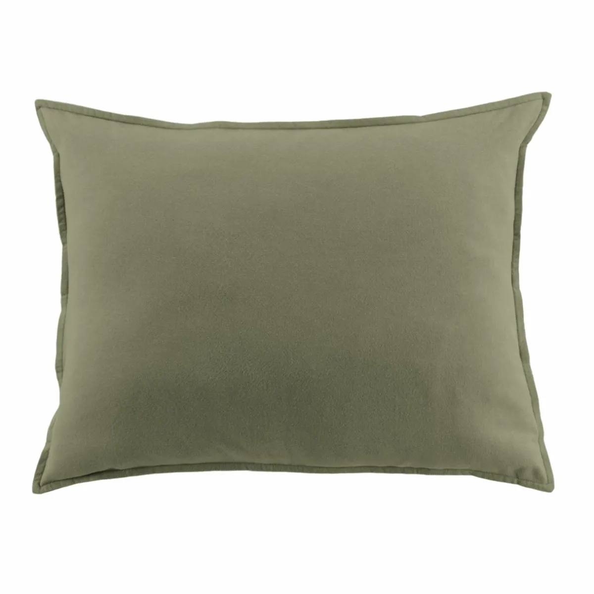 EMINZA Taie d'oreiller rectangulaire flanelle de coton (50 x 80 cm) Nina Vert romarin New