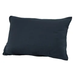 EMINZA Taie d'oreiller rectangulaire gaze de coton (50 x 80 cm) Gaïa Bleu nuit New
