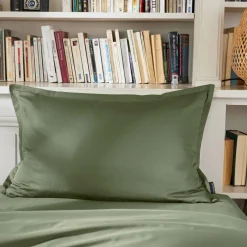 EMINZA Taie d'oreiller rectangulaire percale de coton (50 x 80 cm) Cali Vert romarin Online