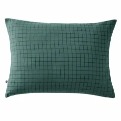 EMINZA Taie d'oreiller rectangulaire gaze de coton (50 x 70 cm) Gaïa Mix Bleu canard Online