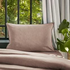 EMINZA Taie d'oreiller rectangulaire lyocell Tencel™ lavé (50 x 80 cm) Olivia blush Rose New