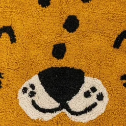 Atmosphera cru017dateur d'intu017drieur for kids Tapis antidérapant enfant coton (90 cm) Léopard Orange Hot
