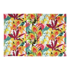 LOVELY CASA Tapis coton (90 cm) Popart Jaune moutarde