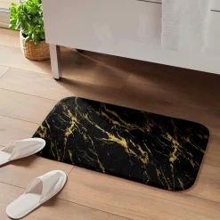 douceur d'intu017drieur Tapis de bain antidérapant (45 x 75 cm) Aquamarbre Noir New