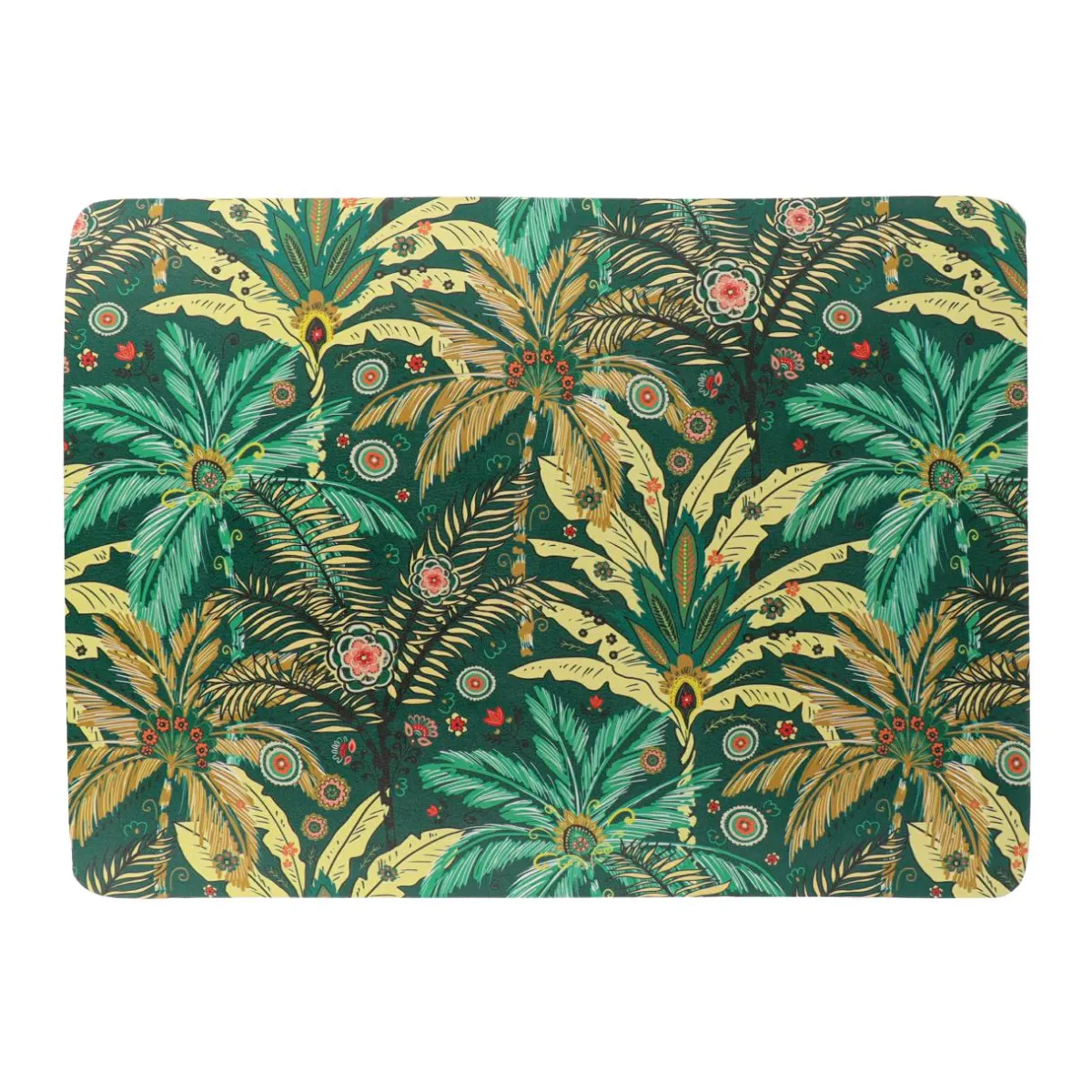 TENDANCE Tapis de bain caoutchouc naturel antidérapant (45 x 60 cm) Rêve d'ailleurs Vert Discount