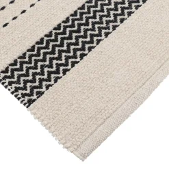 TENDANCE Tapis de bain coton (45 x 90 cm) Saint Leu Noir Sale