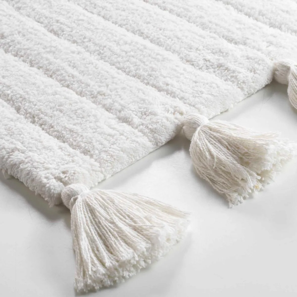 DOUCEUR D'INTERIEUR Tapis de bain coton (50 x 80 cm) Minatis Blanc Hot