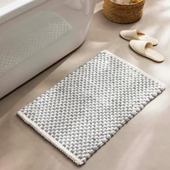 douceur d'intu017drieur Tapis de bain effet tissé en relief (50 x 80 cm) Rafael Gris