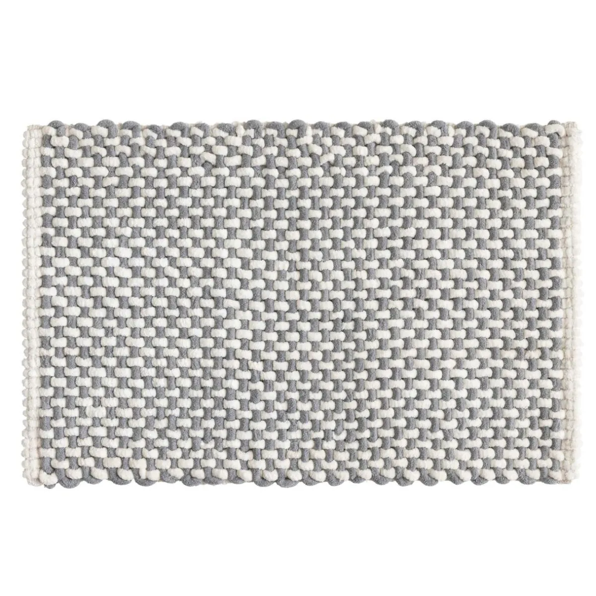 douceur d'intu017drieur Tapis de bain effet tissé en relief (50 x 80 cm) Rafael Gris