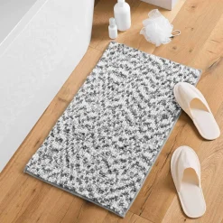DOUCEUR D'INTERIEUR Tapis de bain microfibre (45 x 75 cm) Friza Gris Anthracite Hot