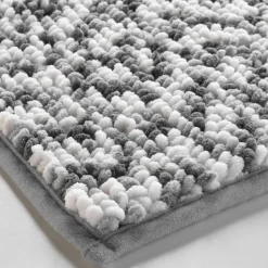 DOUCEUR D'INTERIEUR Tapis de bain microfibre (45 x 75 cm) Friza Gris Anthracite Hot