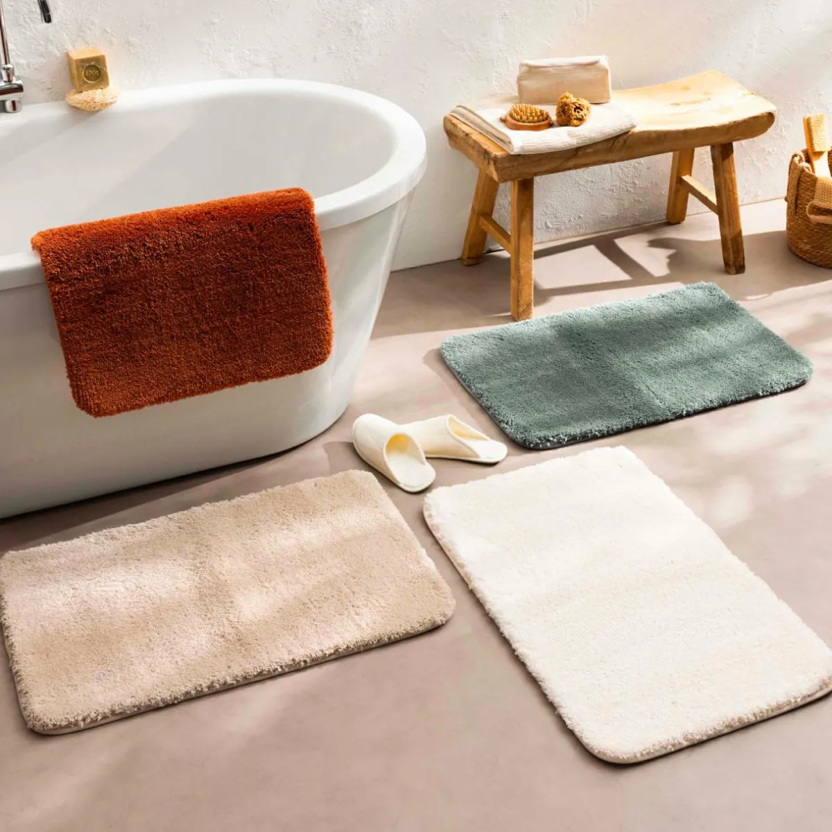 douceur d'intu017drieur Tapis de bain microfibre (50 x 80 cm) Maël cèdre Vert Online