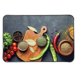 LUANCE Tapis de cuisine antidérapant (40 x 60 cm) Aromates Multicolore Clearance