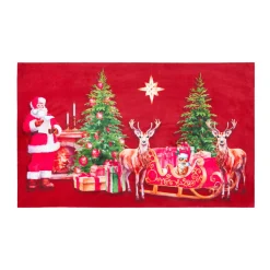 STOF Tapis de Noël antidérapant (45 x 75 cm) Réveillon de Noël Rouge Online