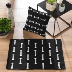 DOUCEUR D'INTERIEUR Tapis de salon coton (50 x 80 cm) Juline Noir Sale