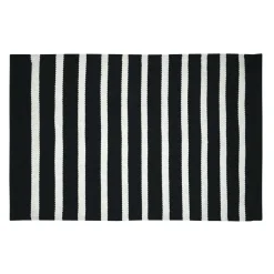STOF Tapis de salon coton (60 x 90 cm) Calvi Noir Discount