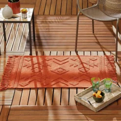 DOUCEUR D'INTERIEUR Tapis de salon coton (60 x 90 cm) Cilaos Terracotta Best