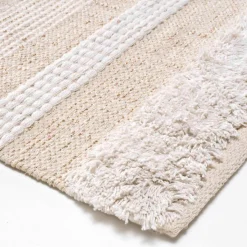 DOUCEUR D'INTERIEUR Tapis de salon coton (60 x 90 cm) Athos Ecru Discount