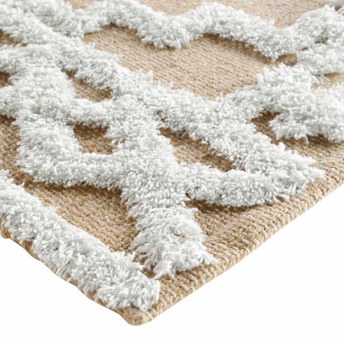 DOUCEUR D'INTERIEUR Tapis de salon jute (60 x 90 cm) Medine Beige Discount