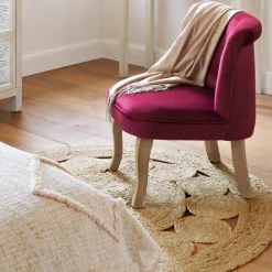 ATMOSPHERA Tapis de salon jute rond (120 cm) Vent naturel Beige Outlet