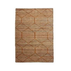EMINZA Tapis de salon rectangulaire jute et coton tissé main (160 x 230 cm) Jaya Marron Online
