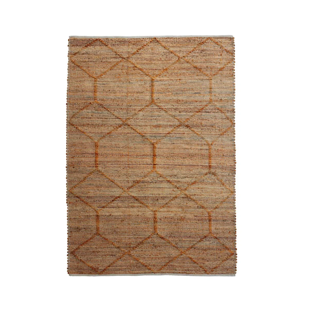 EMINZA Tapis de salon rectangulaire jute et coton tissé main (160 x 230 cm) Jaya Marron Online