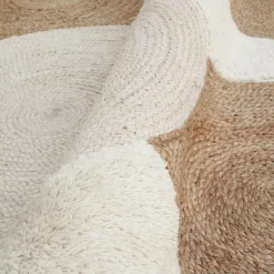 EMINZA Tapis de salon rectangulaire jute tressée main (200x300 cm) Reina Beige Clearance