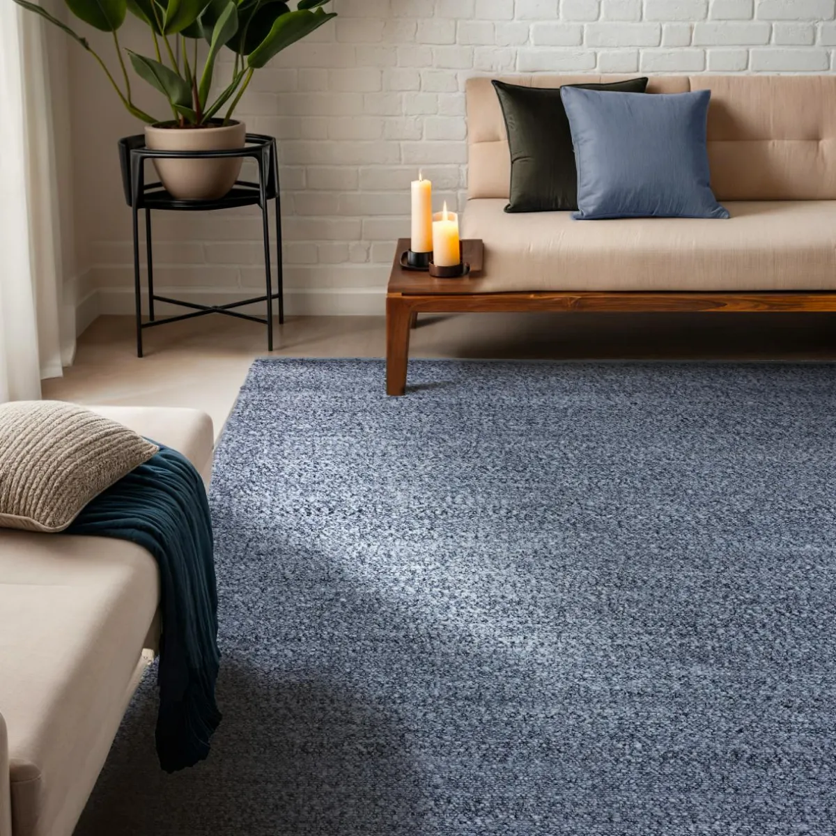 EMINZA Tapis de salon rectangulaire matière recyclée (160 x 230 cm) Sabana Gris Online