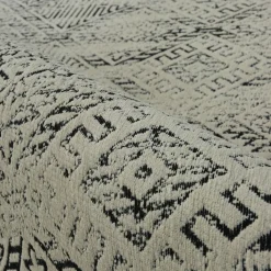 EMINZA Tapis de salon rectangulaire jacquard (140 x 200 cm) Zahra Noir New