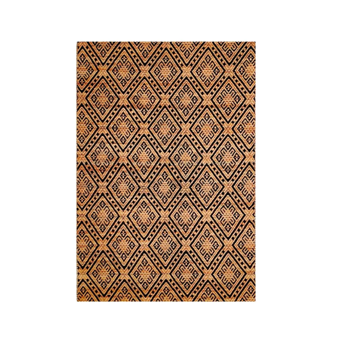 EMINZA Tapis de salon rectangulaire jute tissée main (140 x 200 cm) Meera Beige