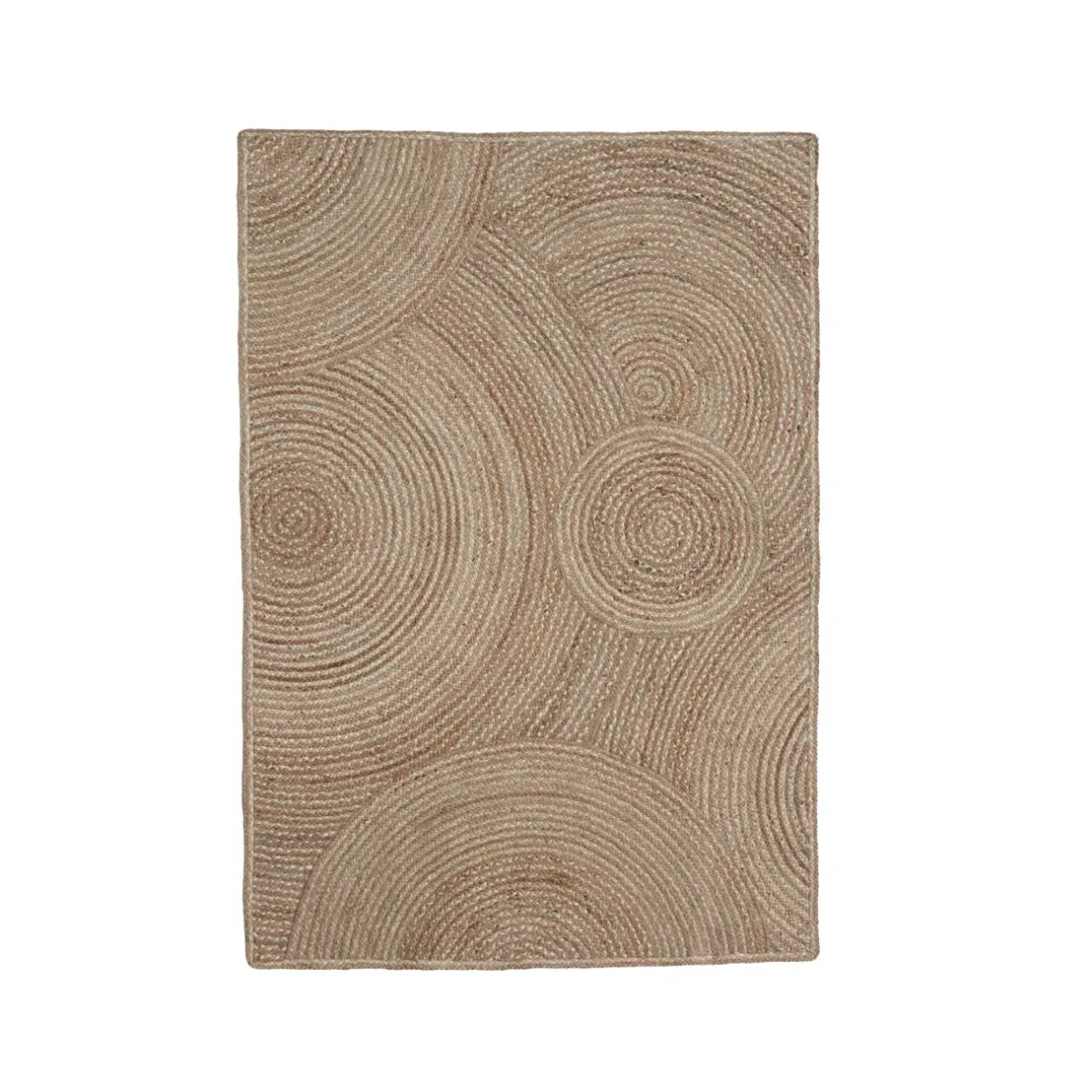 EMINZA Tapis de salon rectangulaire jute tressée main (160 x 230 cm) Neha Beige