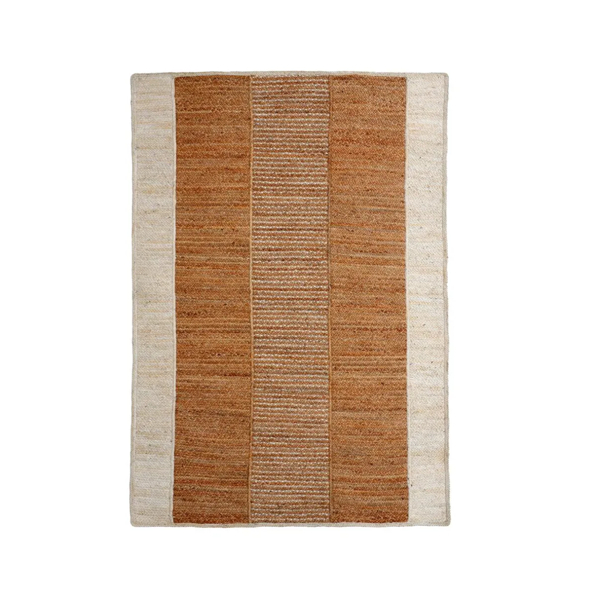 EMINZA Tapis de salon rectangulaire jute tissée main (160 x 230 cm) Hudson Marron Sale